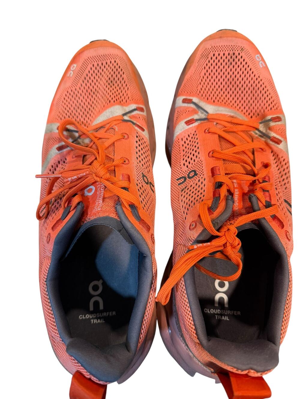 On Cloudsurfer Trail Men’s 13 Orange Running Trail Shoes